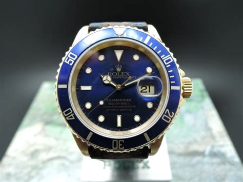 rolex goud blauwe wijzerplaat|Rolex Submariner Date.